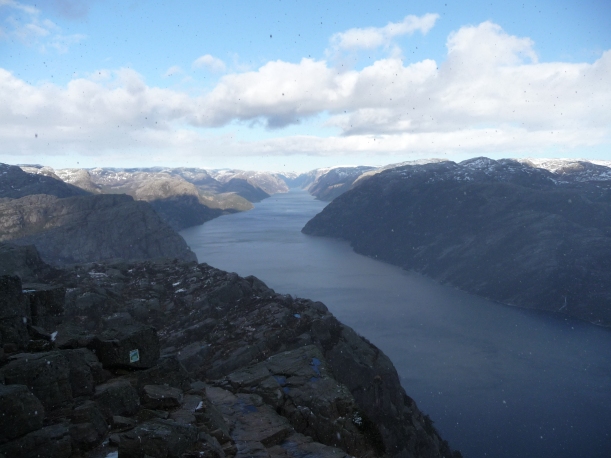 View of the Lysefjord from Preikestolen